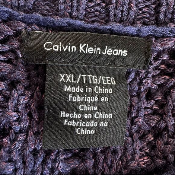 Calvin Klein Jeans Textured Crew Neck Sweater Size XXL - Picture 8 of 9